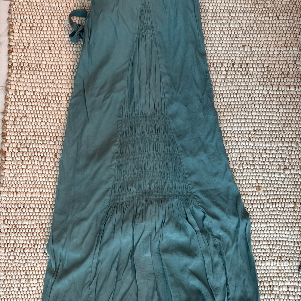 Mustard Seed Teal Wide Leg Pants - Picture 3 of 3